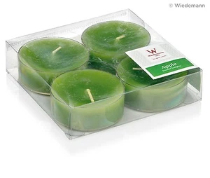 4x Maxi Teelichte Duftkerzen "Apfel" Ø57mm Kerzen Wiedemann Deggendorf - Picture 1 of 1