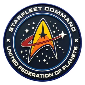 STAR TREK STARFLEET COMMAND PVC PATCH - 3.0 Inch Hook Backing - Picture 1 of 1