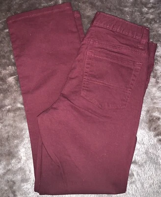NWT Arizona Jeans Boys Size 16 Husky Slim Fit Super Flex Denim Maroon MSRP $44 - Image 1 of 4