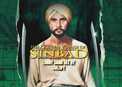 The Golden Voyage Of Sinbad 1973 Lobby Card Set Of 16 5x7 - Image 1 of 4