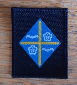 GIRL GUIDING CLEVELAND BOUND CLOTH COUNTY BADGE - Picture 1 of 1