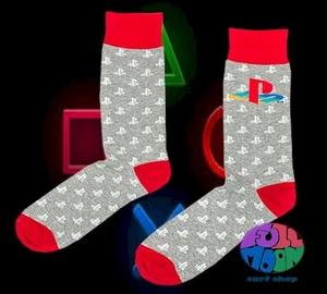 New PlayStation Logo Socks Vintage Classic Officially Licensed - Picture 1 of 1