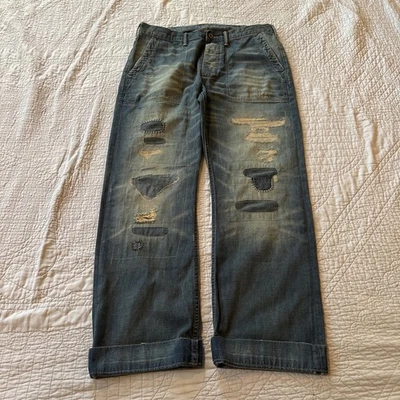 Pantalones de mezclilla Ralph Lauren talla 34x34 parche desgastado para hombre Foto 1 de 4