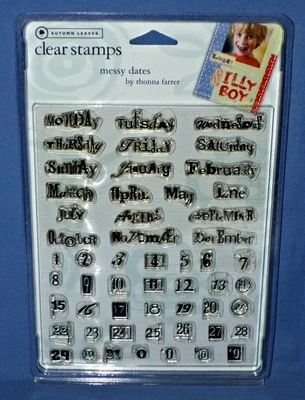 秋叶透明邮票混乱日期 Rhonna Farrer 全新 免运费 — 第 1/4 张图片