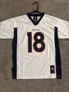 Neu Denver Broncos Peyton Manning Trikot Jugend L 14/16 weiß NFL Team Bekleidung - Bild 1 von 6