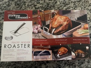 Cannone tacchino/pollo infuso girarrosto birra lattina supporto affumicato campeggio griglia - Foto 1 di 5