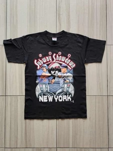 VTG 2000 New York Yankees Mets Subway Series T Shirt Millennium Showdown Medium - Picture 1 of 4