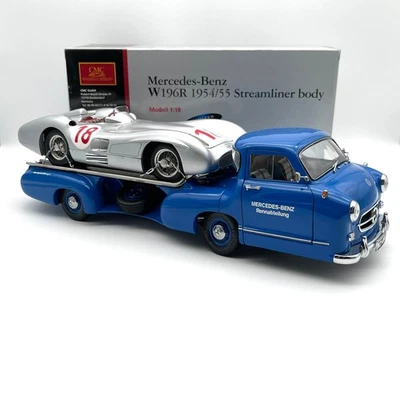1/18 CMC Kombiangebot Mercedes-Benz Renntransporter 1955 M mit W196R Streamliner - Bild 1 von 4