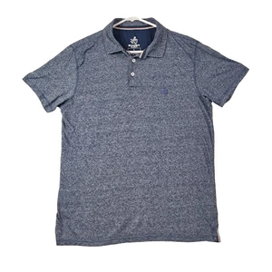 Rugby University Polo Shirt Mens Size Large Heather Blue Collared Short Sleeve - Picture 1 of 11