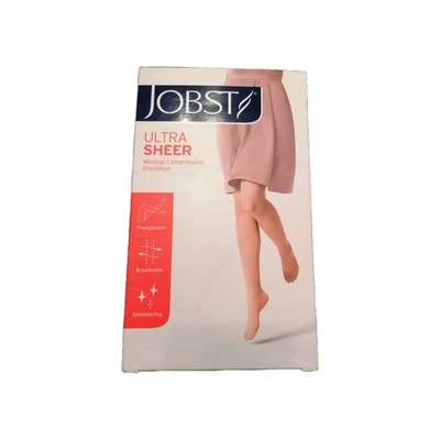 Jobst Ultra Sheer Medical Compression Stockings Natural CCL1 Size V1 Closed Toe - Image 1 of 3