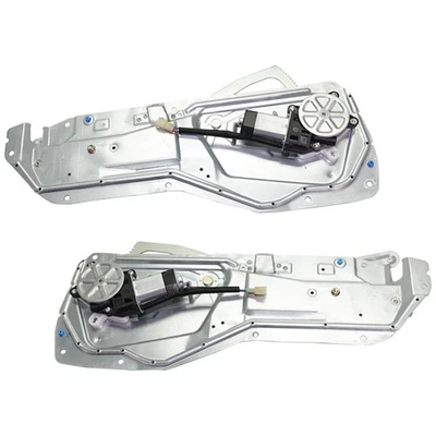 Pair Set of 2 Window Regulators Glass Rear Driver & Passenger Side Left Right Foto 1 de 4