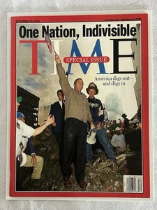 TIME Magazine Sept 24, 2001 – Bush at Ground Zero – One Nation – Mint 9/11 Issue - Picture 1 of 10