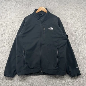 The North Face Softshell Jacket Mens Extra Large Black Windbreaker Apex Windwall - Picture 1 of 13