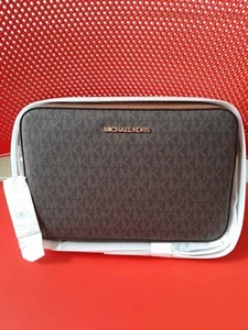 Michael Kors Jet Set Medium printed logo Saffiano Leather Crossbody Bag New🎁 - Picture 1 of 12