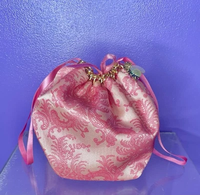 BOLSO DE MANO SURREALISTA SCHIAPARELLI VINTAGE AÑOS 50 CON CUENTAS BUG ENCAJE ROSA CALIENTE Foto 1 de 4