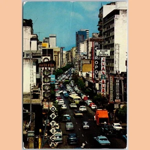 Postcard Caracas Venezuela Sabana Grande Main Street 1973 Joyeria Old Cars - Picture 1 of 4