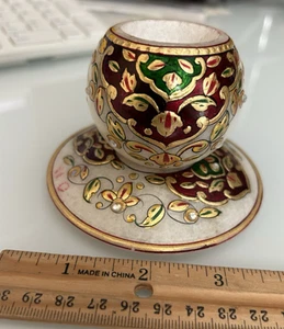 Real Gold Work On Marble, Made In India, Mughal Period - Picture 1 of 6