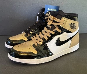 Talla 11 - Air Jordan 1 Retro OG NRG Puntera Alta Dorada Para Hombre Talla 11M Usado en Excelente Condición - Imagen 1 de 11