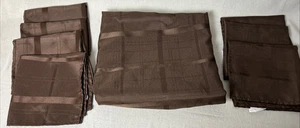Tischdecke + 7 passende Servietten Set Polyester braun gebraucht 57"x102" - Bild 1 von 4