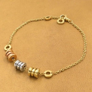 AUTH BVLGARI B-ZERO1 BRACELET 18K YELLOW GOLD WHITE GOLD ROSE GOLD UNISEX F/S - Picture 1 of 7