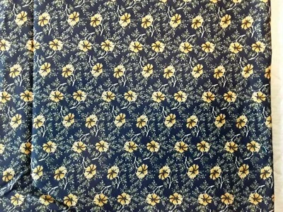 Connecting Threads Hudson Valley Cotton Fabric Yorktown Rich Navy Floral 44" 2 Y - Image 1 of 4