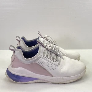 Clove Nursing Shoes Womens 8.5 White Pink Purple Leather Slip On Comfort Shoes - Picture 1 of 15