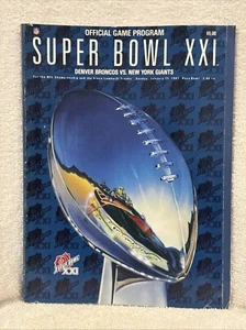 VINTAGE 1987 New York Giants vs. Denver Broncos Super Bowl XXI Program, NICE - Picture 1 of 5