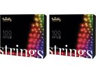Lumières de Noël DEL contrôlées par application Twinkly Strings avec 100 Vb 