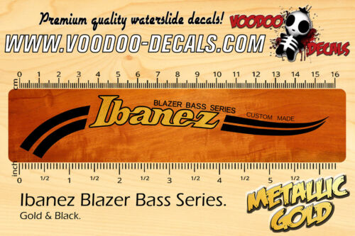 Ibanez Blazer BASS Series (GOLD logo) Waterslide decals