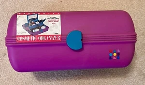 Vintage Caboodle 90's Makeup Case #2622 Purple & Teal w/Mirror & Acc. Trays - Picture 1 of 9