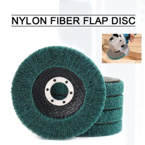 Disco de lijado de pulido de rueda de fibra de nailon/esmeril de 4,5"" 115 mm almohadillas abrasivas - Imagen 1 de 12