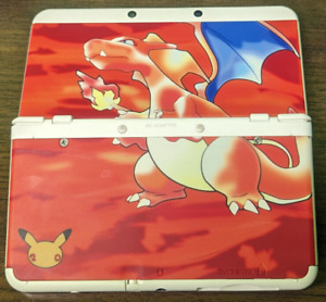 New Nintendo 3DS Pokemon 20th Anniversary Edition System Charizard Cover - Works