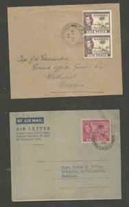 GAMBIA 2 GVI cover ,one is a printed Air Letter,no contents,clean condition - Picture 1 of 1