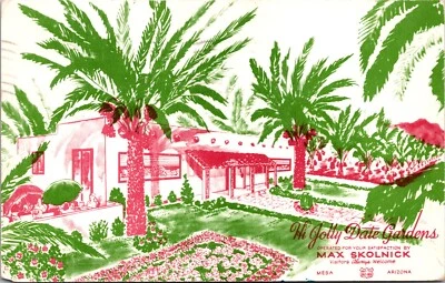 Mesa Arizona Hi Jolly Date Gardens 1949 Advertising Postcard - Image 1 of 2