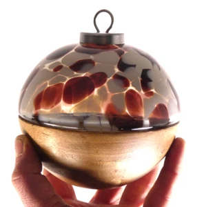 Habitat Soap Dish Murano Style Cherry Glass Top Wood Bowl Bottom (Ex-Candle) - Picture 1 of 7