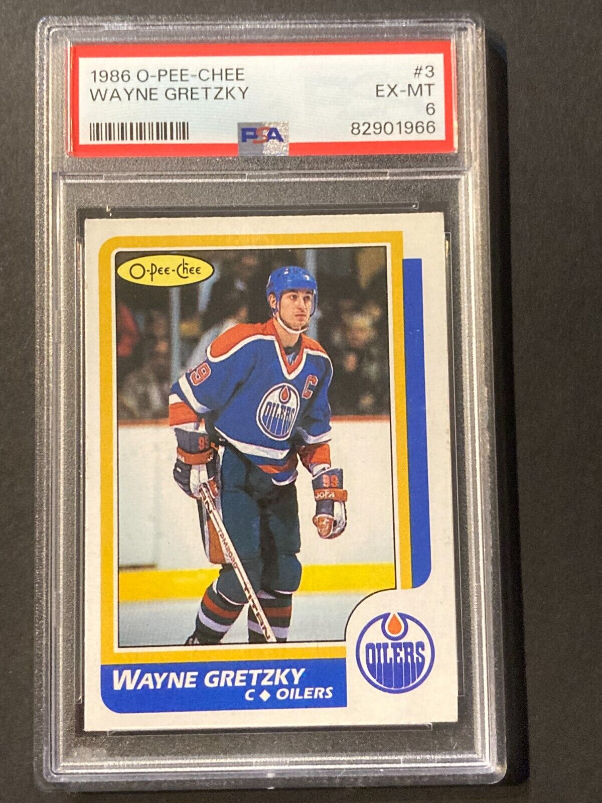1986 O Pee Chee OPC #3 Wayne Gretzky PSA 6