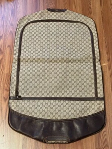 Gucci GG Tejido Tela Monograma Bolsa de Ropa Vintage Maleta de Viaje Equipaje - Imagen 1 de 15