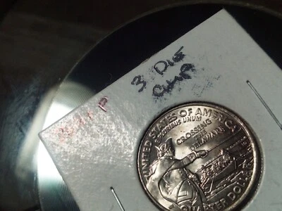 Mint Error Coin 2021 p 3 Die Chips Crossing The Delaware Washington Quarter - Image 1 of 4
