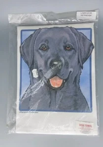 Pipsqueak Labrador Retriever Dog 100% Cotton Dish Towel 18" X 31" - Picture 1 of 1