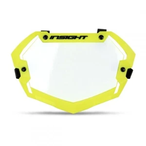 INSIGHT BMX 3D MINI NUMBER PLATE HI-VIZ YELLOW - Picture 1 of 1