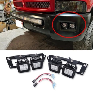 For 2010-2018 Ram 2500/3500 - 4*24W LED Pod Fog Light Lamp Bumper Mounting Kit - Picture 1 of 7
