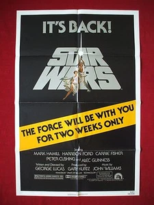 STAR WARS * PÓSTER DE PELÍCULA ORIGINAL 1981 AUTÉNTICO NSS RELANZAMIENTO DEL CLÁSICO 1977 - Imagen 1 de 8