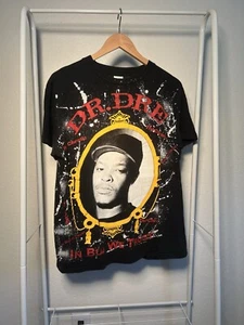 Vintage 1990s Single Stitch Dr Dre The Chronic In Bud We Trust AOP Shirt L - Picture 1 of 4