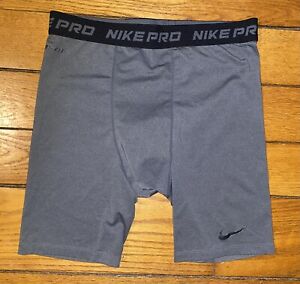 Nike Pro Compression Shorts Men's L - XL Gray Baseball Exercise