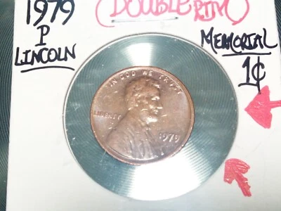 Mint Error Coin Lincoln 1c Cent Penny 1979 p Double Rim - Image 1 of 4