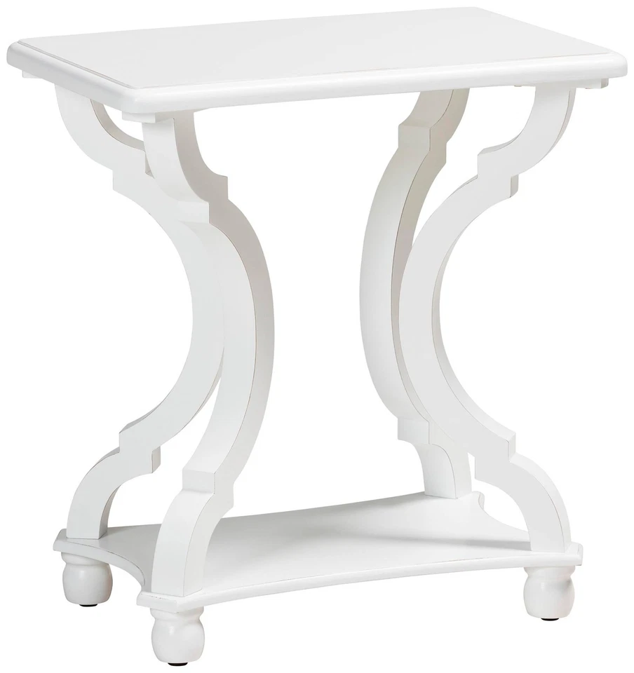 Baxton Studio Cianna 22" Wide White Wood End Table - Image 1 of 1