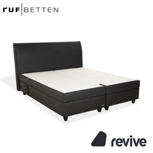 Ruf Kunstleder Bett Boxspringbett Schwarz Anthrazit 180x200 höhenverstellbares - Bild 1 von 10