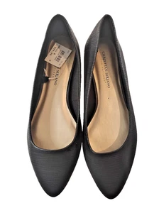 Christian Siriano Black Point Toe Flats Shoes Buisness Career size 8 - Picture 1 of 6