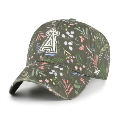 Women's '47 Olive Los Angeles Angels Moss Verbena Clean Up Adjustable Hat - Image 1 of 3