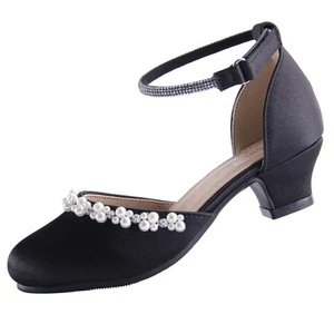 Girls High Heel Dress Shoes Wedding Party Pump Princess Shoes EKM7033 Smooth ... - Picture 1 of 9